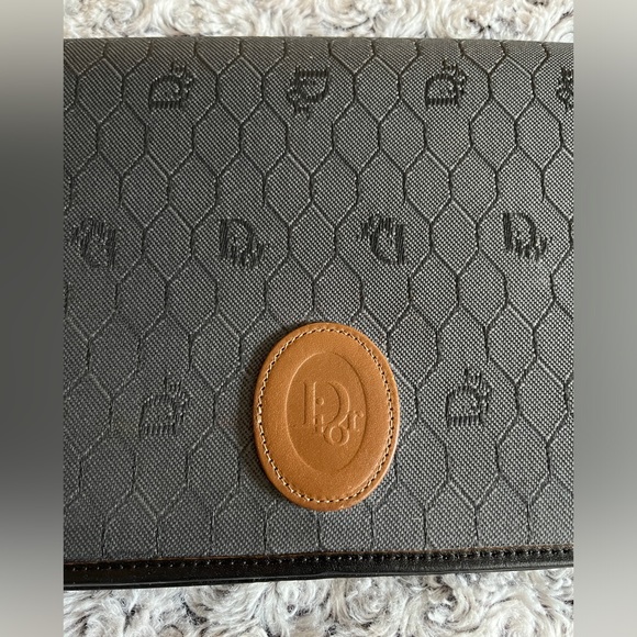 CHRISTIAN DIOR Vintage Monogram Crossbody Purse Signature Shoulder Bag Clutch CD - Picture 4 of 15